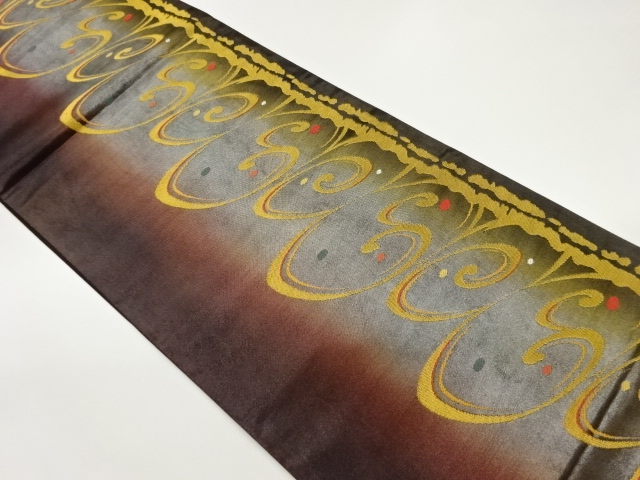 JAPANESE FUKURO OBI / WOVEN WAVY STRIPE